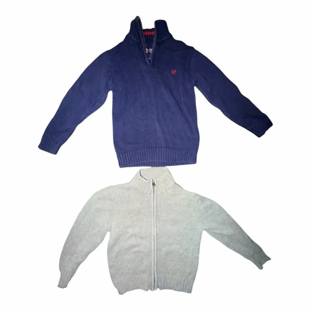 5 PC Boys Sweater & Jacket Lot 5-6 Chaps Gymboree Children's Place Mixed Bundle